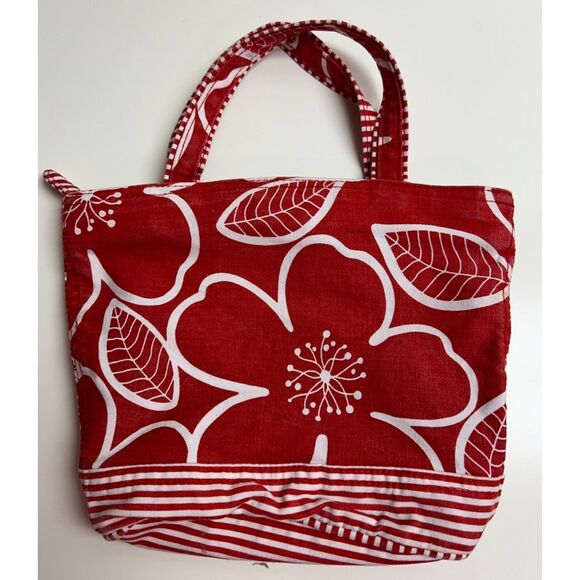Gap red floral cotton shoulder bag - Picture 2 of 8